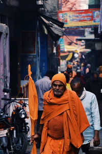 People on street in city