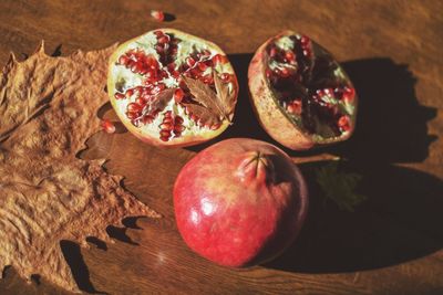 Close-up of fruits on table