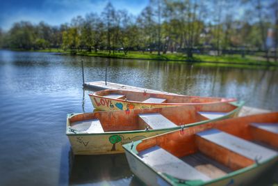 Boats in river