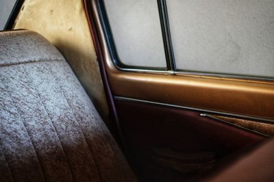 Interior of vintage car