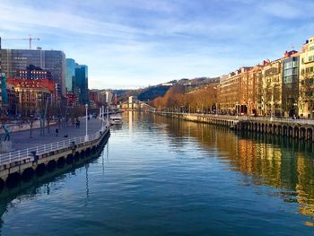 View of river with buildings in background