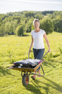 Mature woman gardening