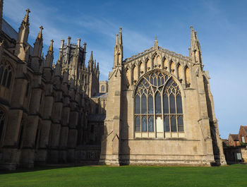 Low angle view of historical building against sky