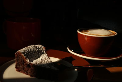 Close-up of coffee on table