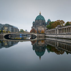 Reflection of buildings in water