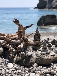 Stack of rocks on beach