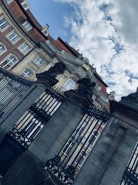 Low angle view of buildings against sky