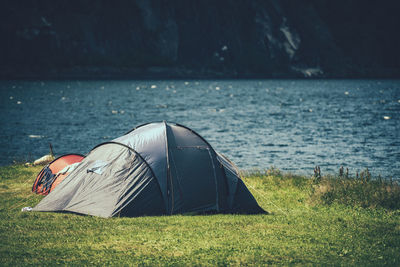 Tent against sky