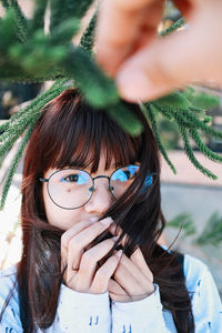 Close-up of young woman