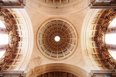 Low angle view of ceiling of cathedral