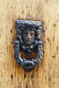 Close-up of old wooden door