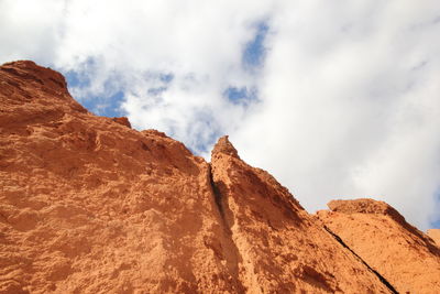 Low angle view of mountain against sky
