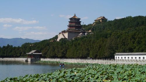 Built structure with trees in background