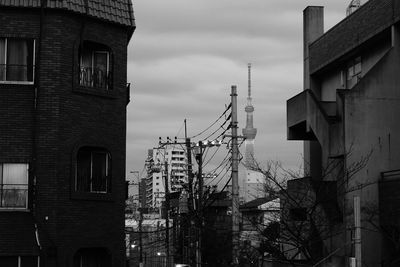 Low angle view of buildings against sky