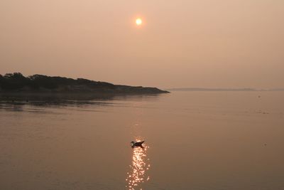 View of sea at sunset