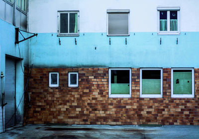 View of brick wall on building