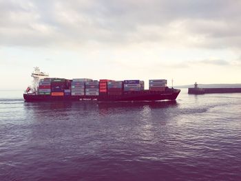 Boats in sea