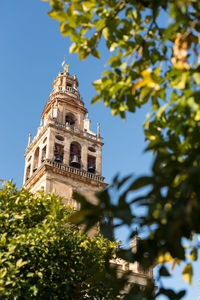 Low angle view of a clock tower