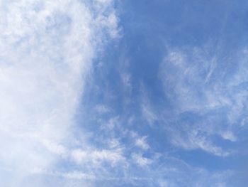 Low angle view of clouds in sky