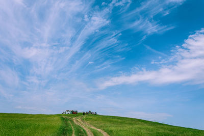 View of agricultural field against sky