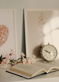 Close-up of flowers on table at home