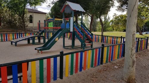 View of playground in park