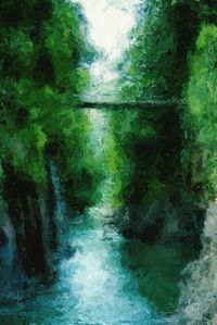 River flowing through rocks