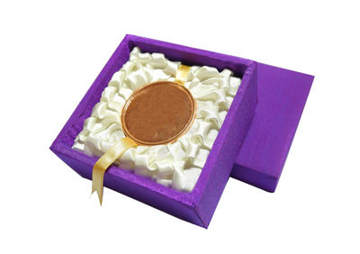 High angle view of ice cream over white background