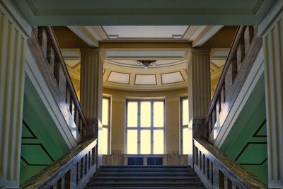 Low angle view of staircase in building