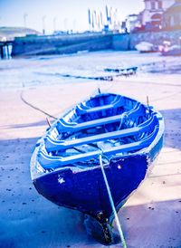 Close-up of blue sea against sky