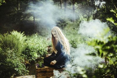 Girl in forest