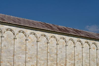 Low angle view of building against clear sky