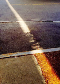 Road marking on street