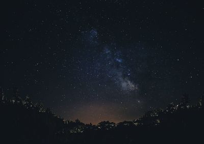 Low angle view of star field
