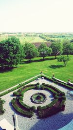 Scenic view of park against clear sky