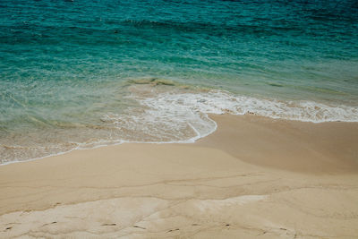 High angle view of beach