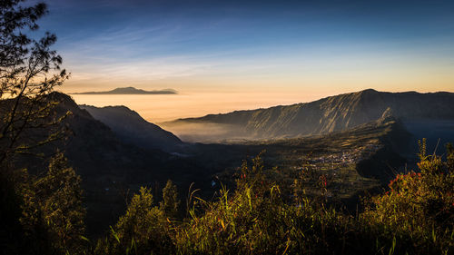 View of bromo mountain in indonesia