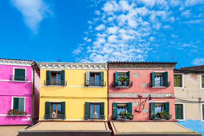Low angle view of building against sky