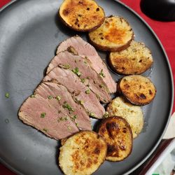 Close-up of food in plate on table