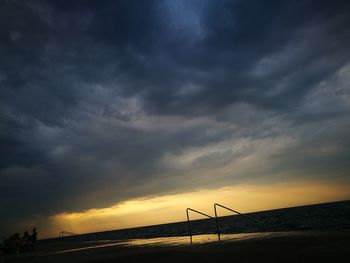 Scenic view of dramatic sky during sunset