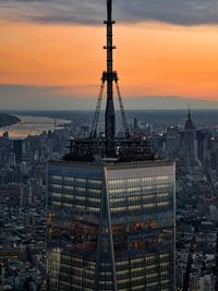 Aerial view of city at waterfront