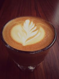 Close-up of cappuccino