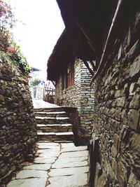 Narrow alley amidst buildings