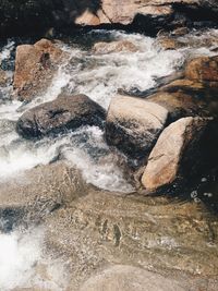 Rocks in sea