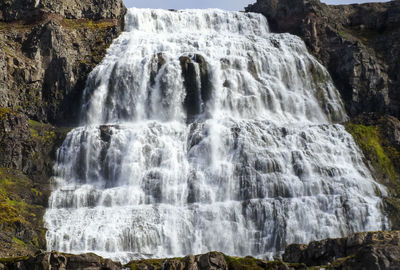Scenic view of waterfall