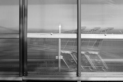 View of airport through window