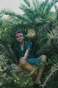 Portrait of smiling young woman outdoors