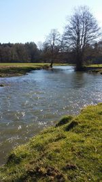 Scenic view of river against sky