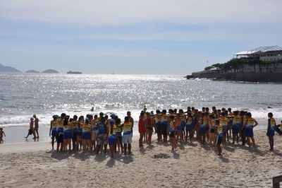 Group of people on beach