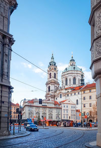 St nicholas church on lesser town square in prague